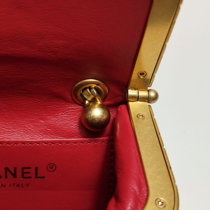 Chanel My Crush Flap Bag Small Metallic Quilted Lambskin Gold Hardware