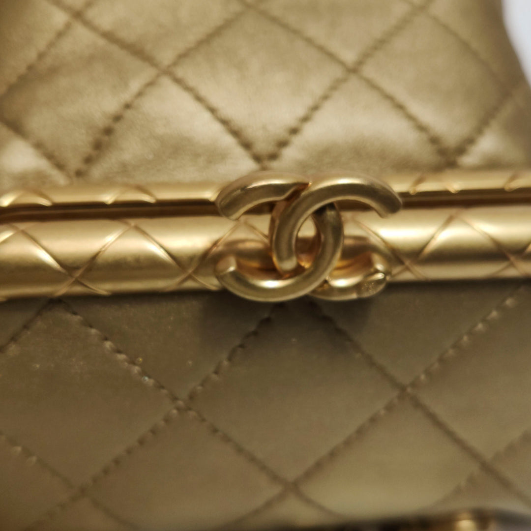 Chanel My Crush Flap Bag Small Metallic Quilted Lambskin Gold Hardware