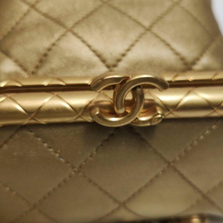 Chanel My Crush Flap Bag Small Metallic Quilted Lambskin Gold Hardware