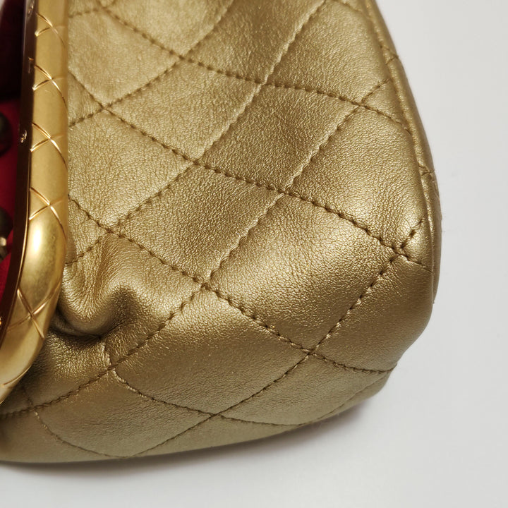 Chanel My Crush Flap Bag Small Metallic Quilted Lambskin Gold Hardware