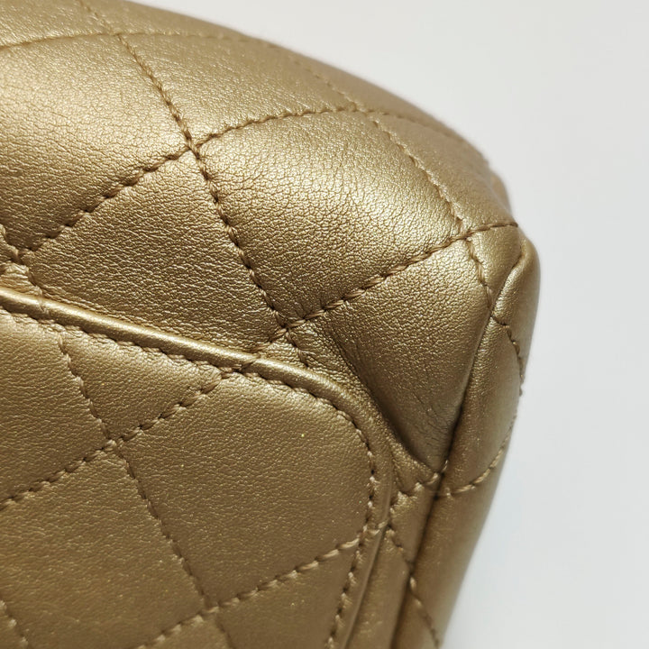 Chanel My Crush Flap Bag Small Metallic Quilted Lambskin Gold Hardware
