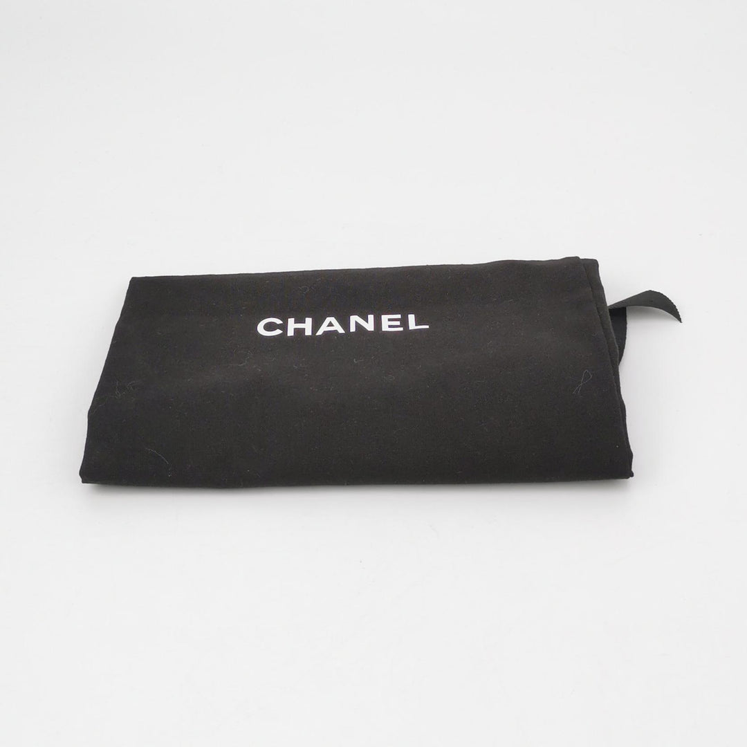 Chanel Quilted Chain Round Mini Clutch Lambskin Black Gold Hardware