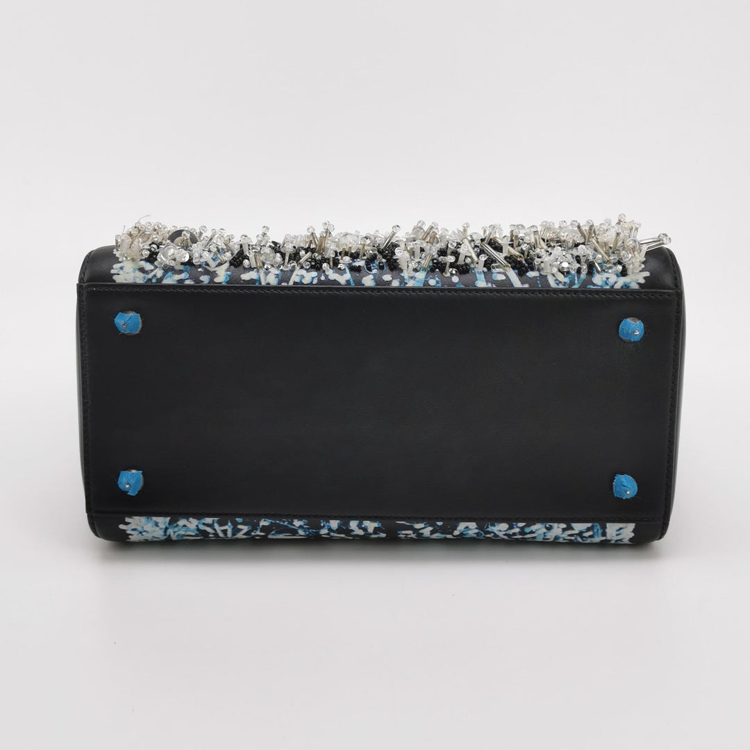 Dior X Wang Yuyang Calfskin Bead Embroidered The Lunar Landscape Medium Lady Dior Art Black Multi colour
