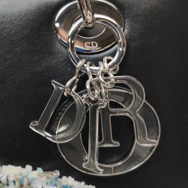 Dior X Wang Yuyang Calfskin Bead Embroidered The Lunar Landscape Medium Lady Dior Art Black Multi colour