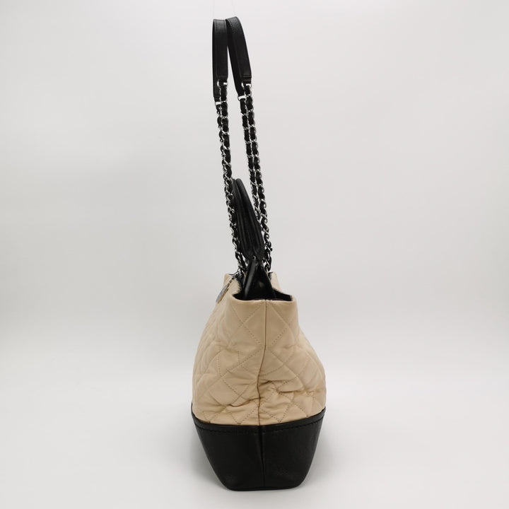 Chanel Coco Shopping Tote Bag Beige Black