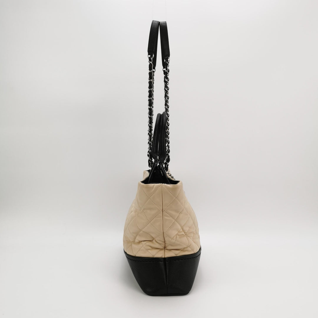 Chanel Coco Shopping Tote Bag Beige Black