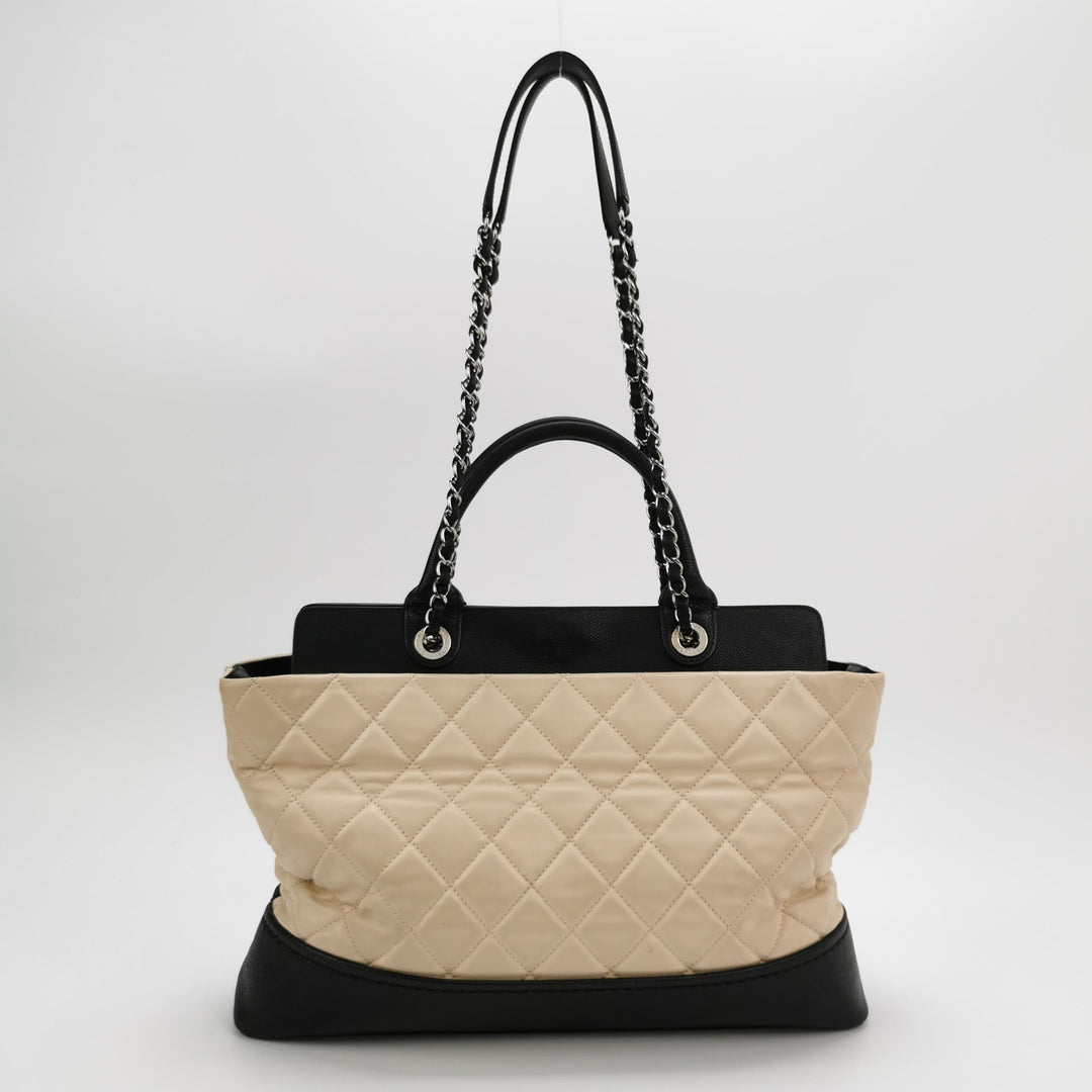Chanel Coco Shopping Tote Bag Beige Black