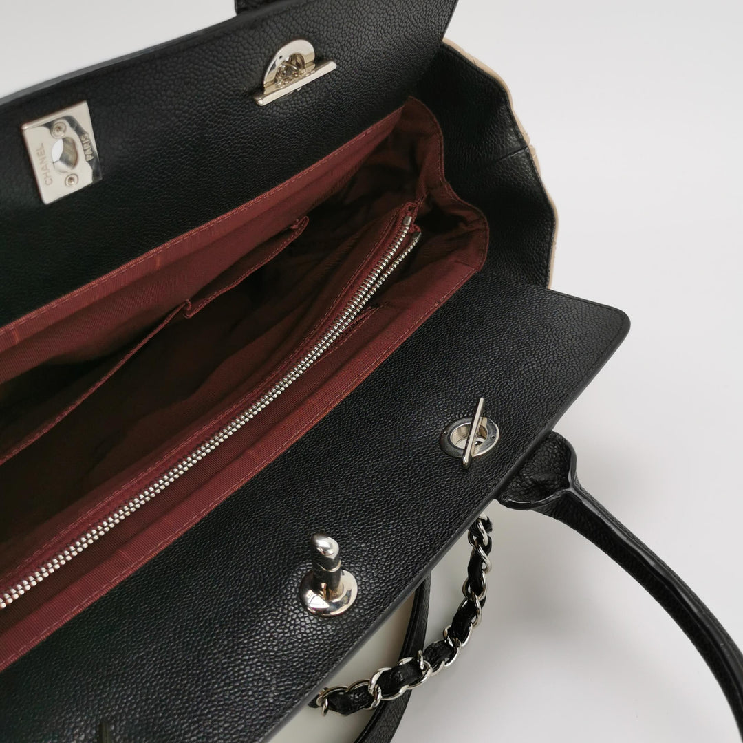 Chanel Coco Shopping Tote Bag Beige Black