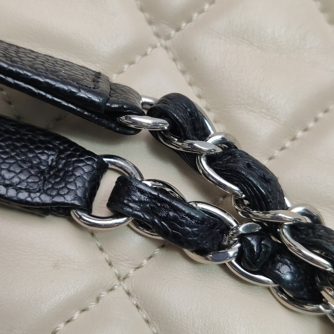 Chanel Coco Shopping Tote Bag Beige Black