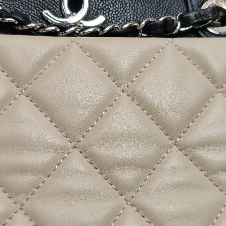 Chanel Coco Shopping Tote Bag Beige Black