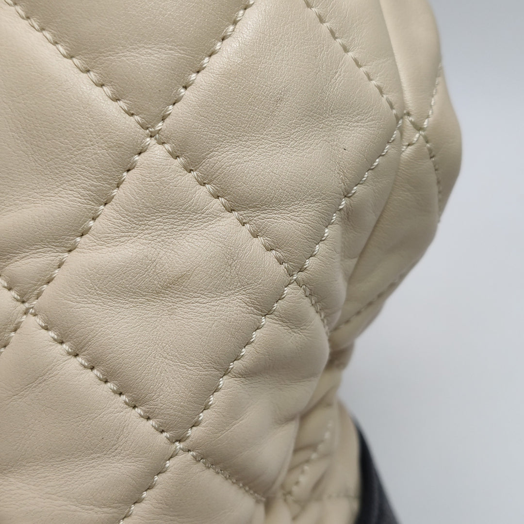 Chanel Coco Shopping Tote Bag Beige Black