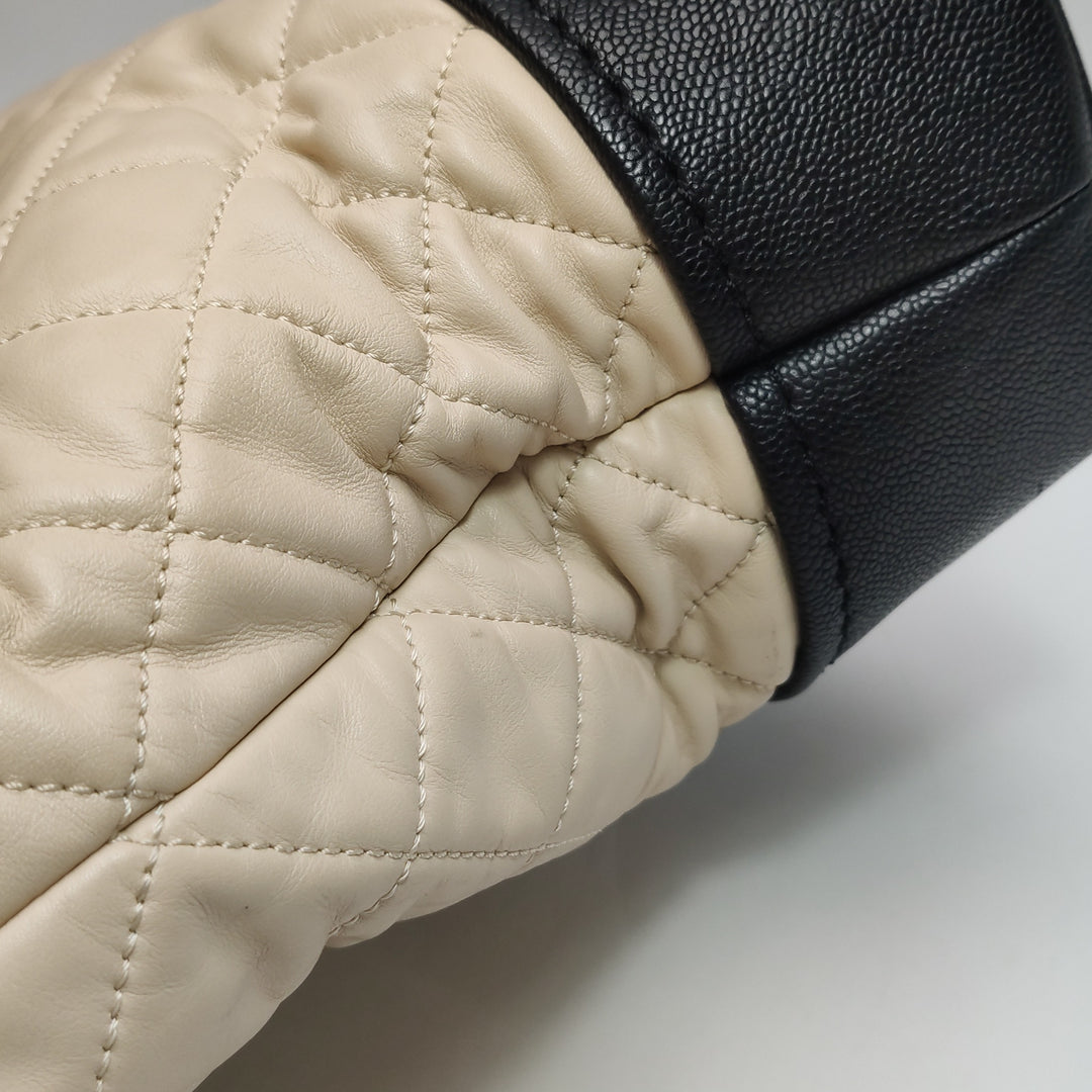 Chanel Coco Shopping Tote Bag Beige Black