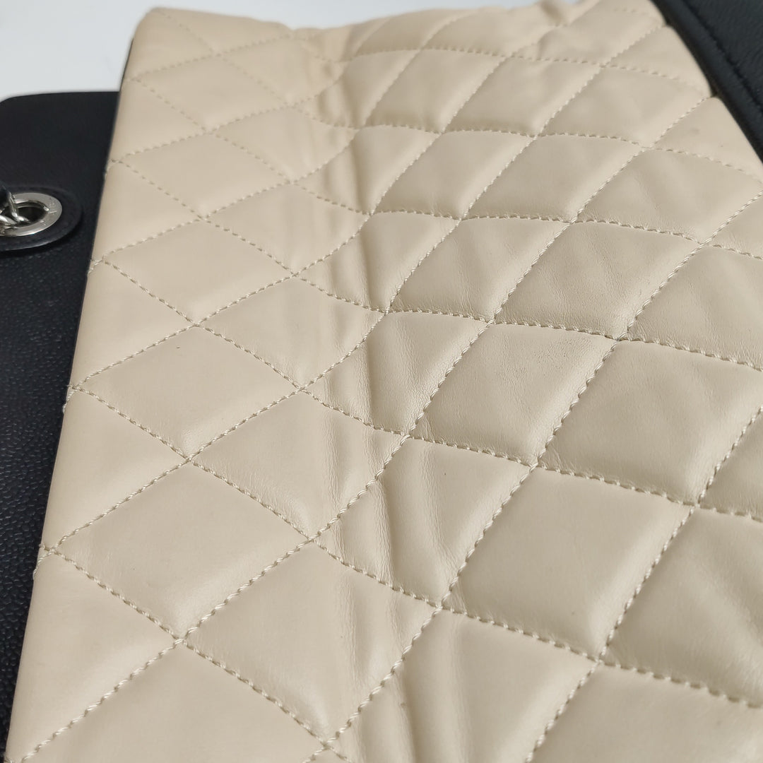 Chanel Coco Shopping Tote Bag Beige Black