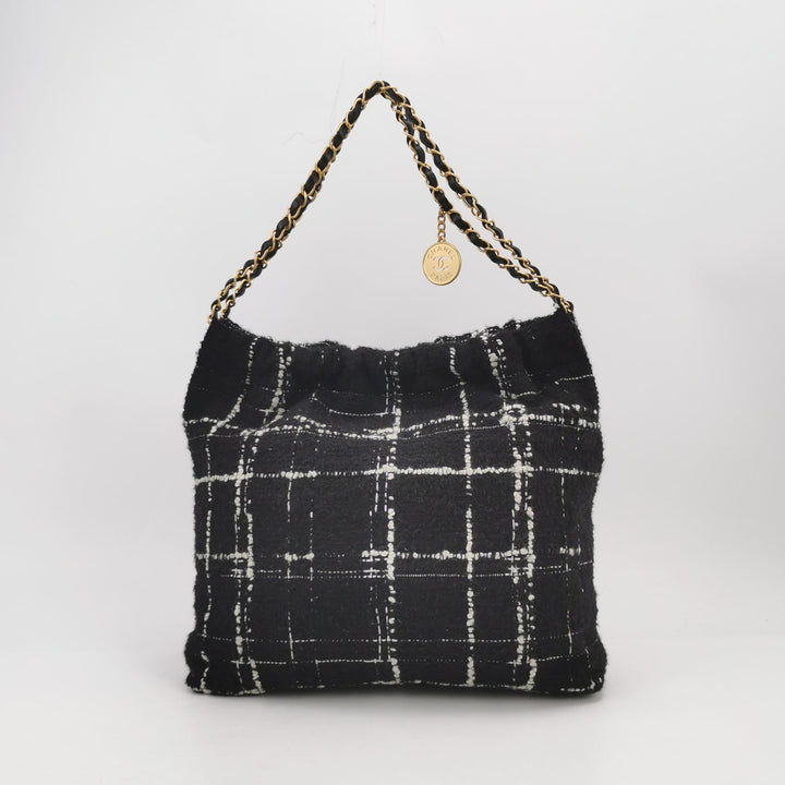 Chanel 22 Tweed Hobo Bag
