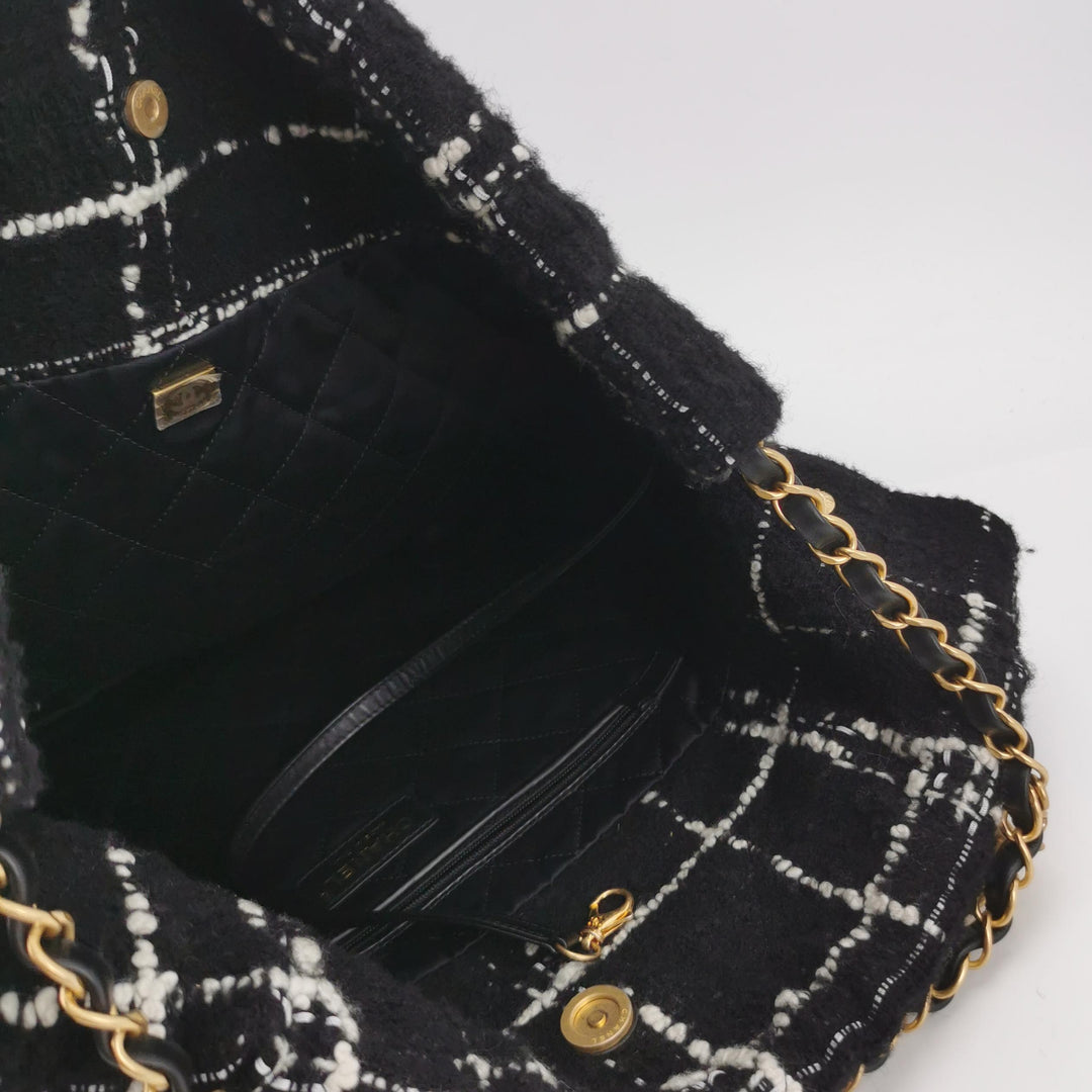 Chanel 22 Tweed Hobo Bag