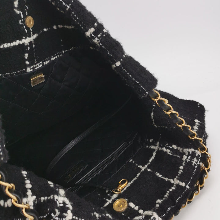 Chanel 22 Tweed Hobo Bag