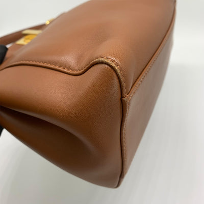 Fendi Peekaboo Mini Crossbody Bag In Brown