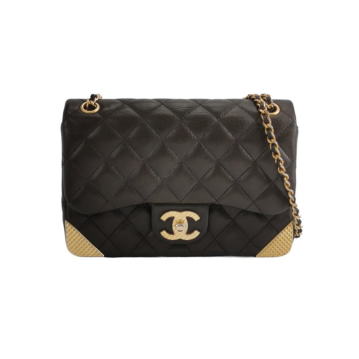 Chanel Mini Rock The Corner Flap Bag in Black