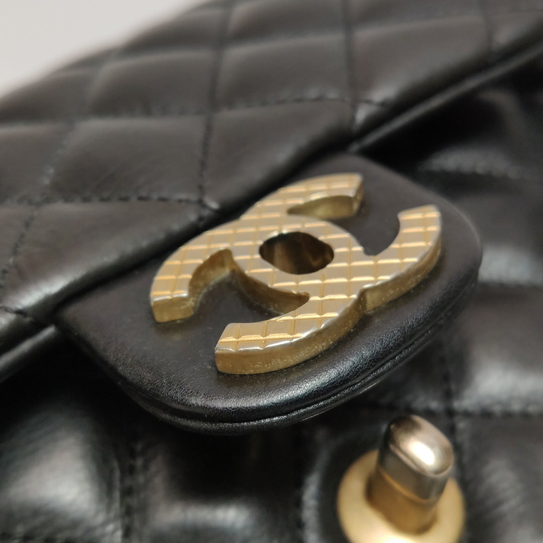 Chanel Mini Rock The Corner Flap Bag in Black