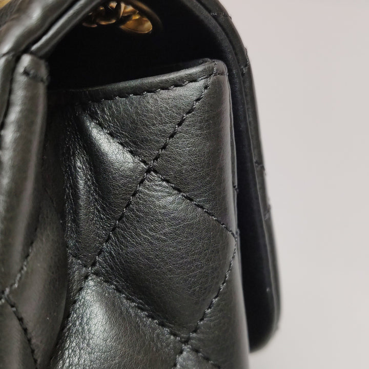 Chanel Mini Rock The Corner Flap Bag in Black