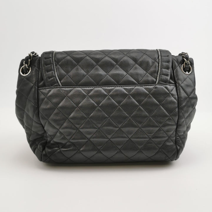 Chanel Istanbul Accordion Flap Bag In Black Leather