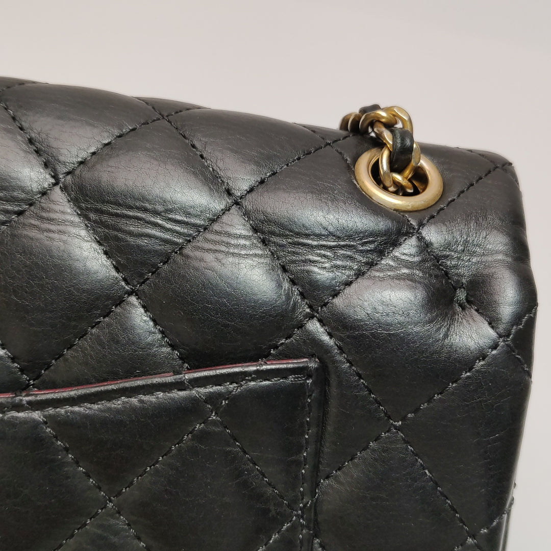 Chanel Mini Rock The Corner Flap Bag in Black