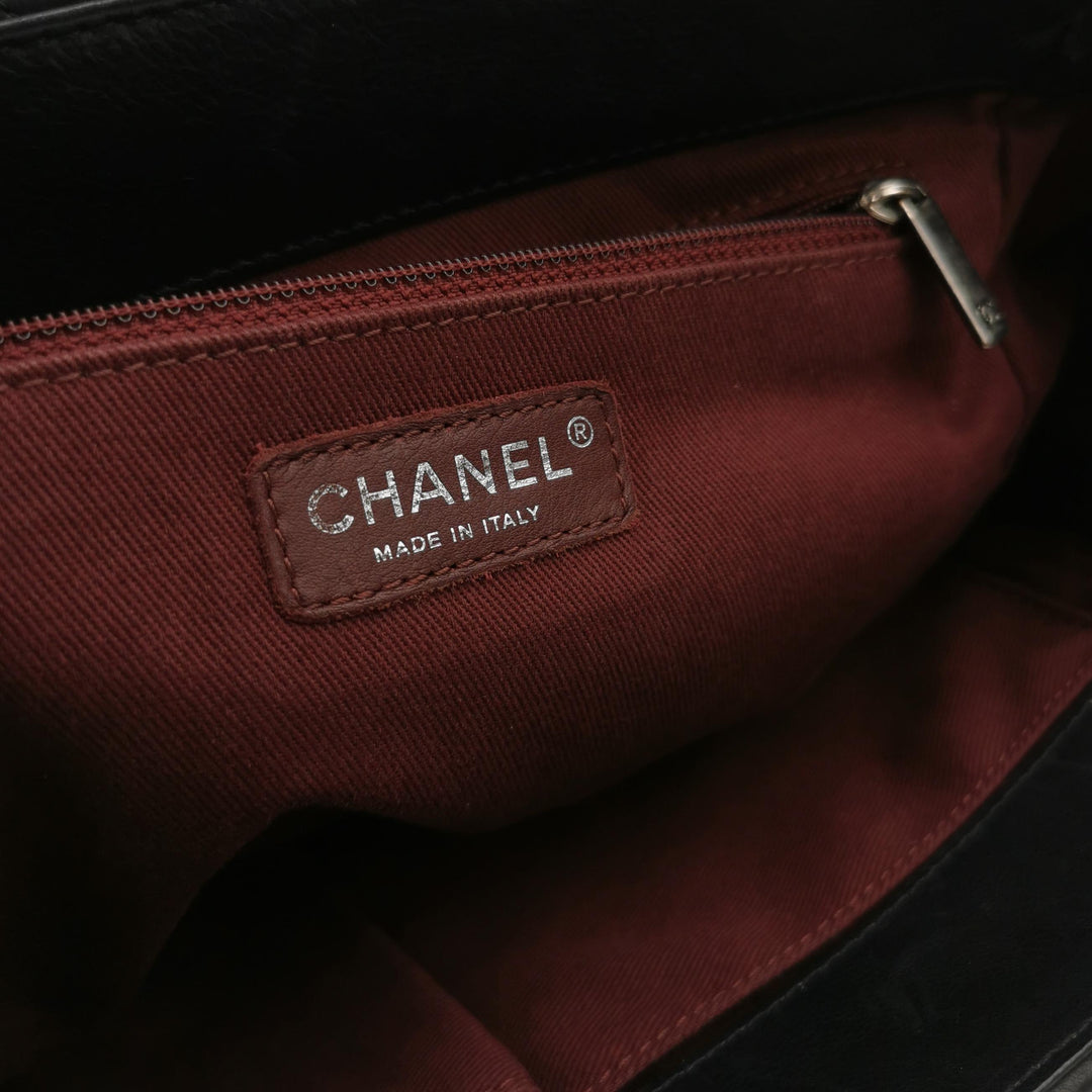 Chanel Istanbul Accordion Flap Bag In Black Leather