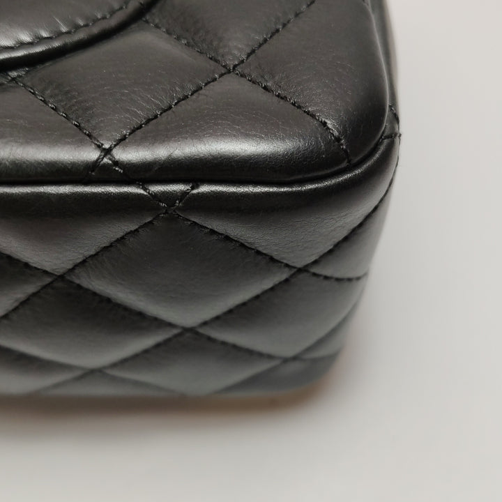 Chanel Mini Rock The Corner Flap Bag in Black
