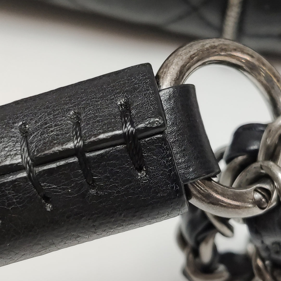 Chanel Istanbul Accordion Flap Bag In Black Leather