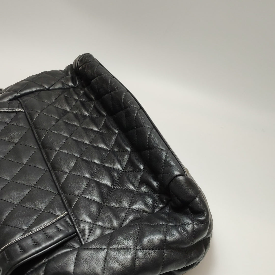 Chanel Istanbul Accordion Flap Bag In Black Leather