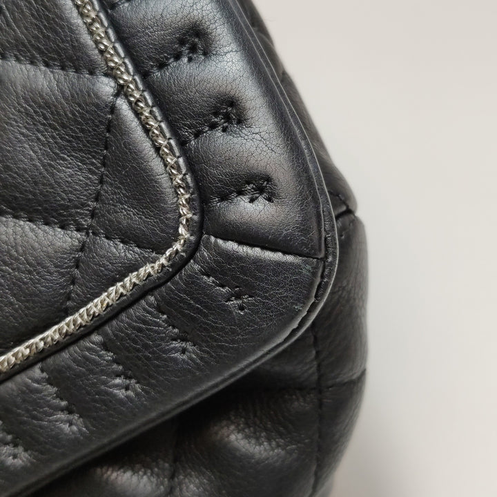 Chanel Istanbul Accordion Flap Bag In Black Leather