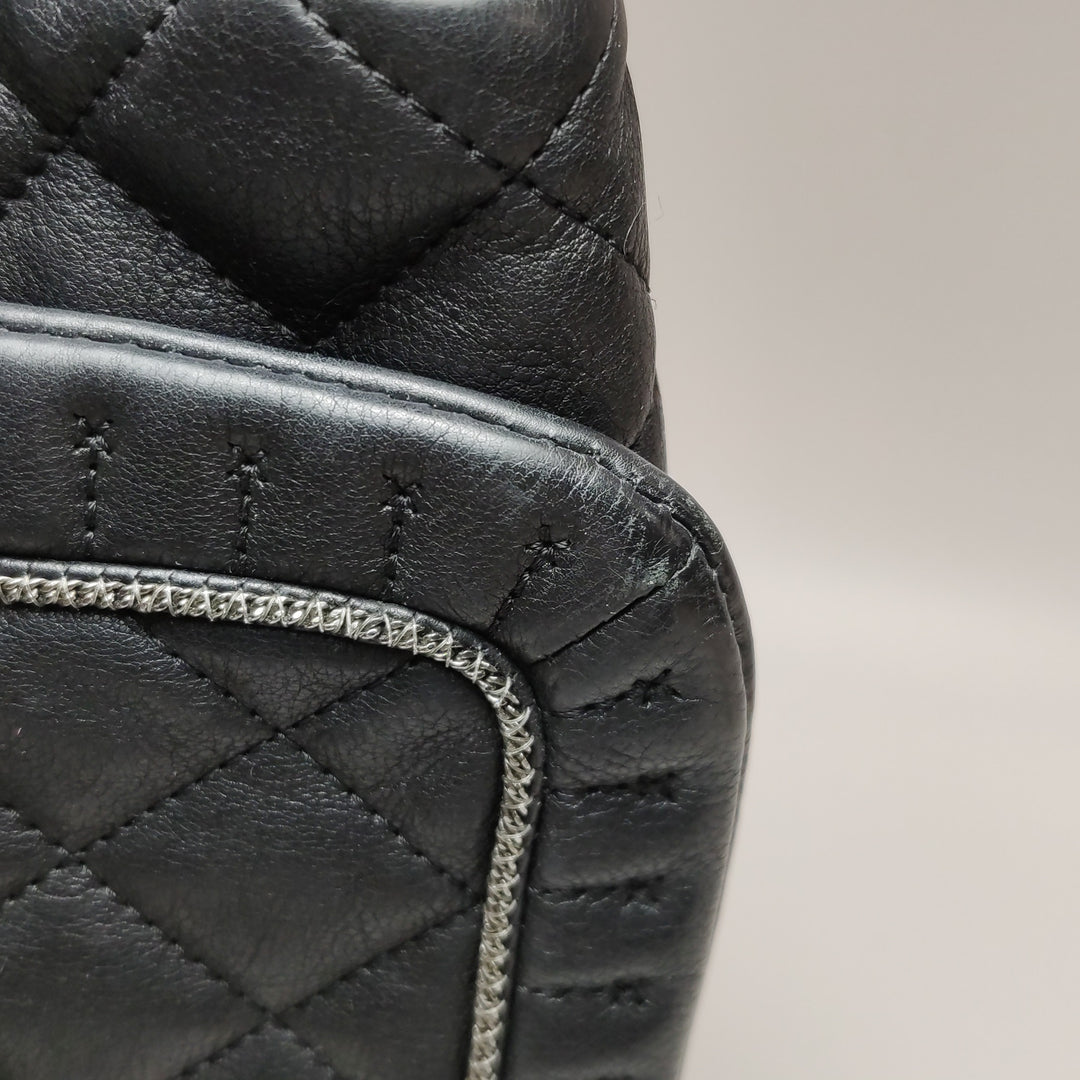 Chanel Istanbul Accordion Flap Bag In Black Leather