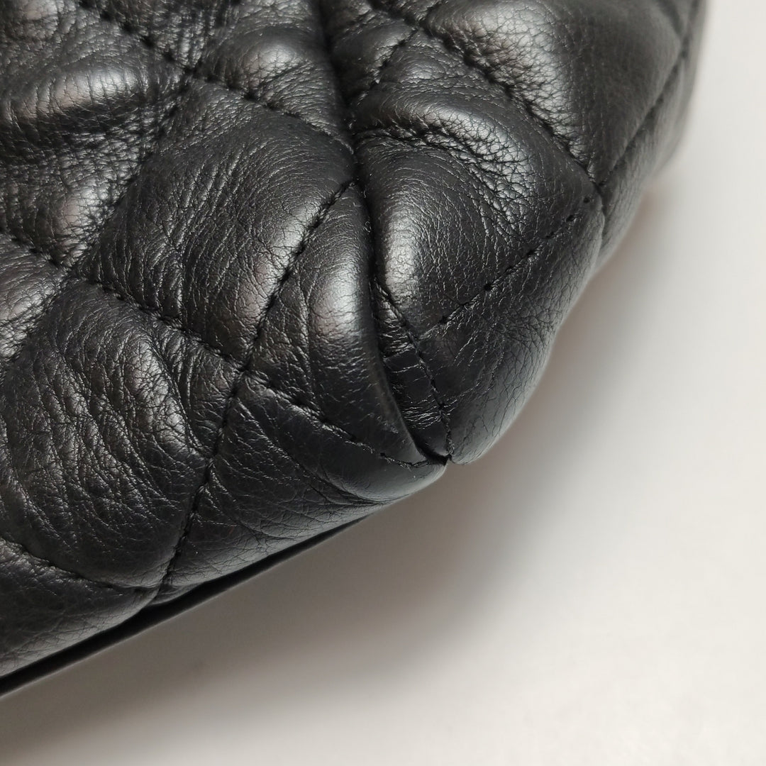 Chanel Istanbul Accordion Flap Bag In Black Leather