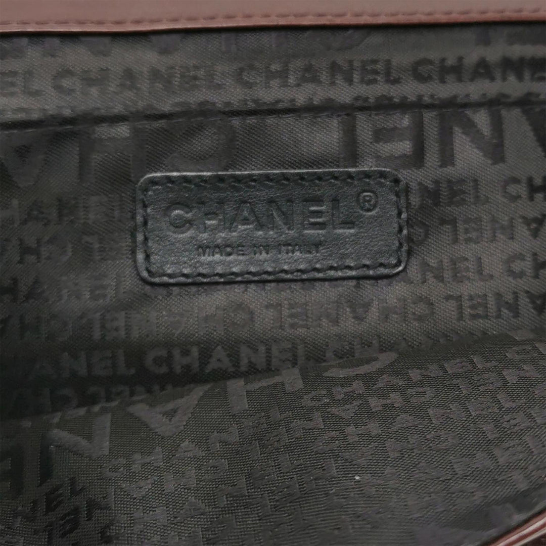 Chanel 2.55 Tweed x Leather 2 Way Handbag Multicolor Brown Tote Bag