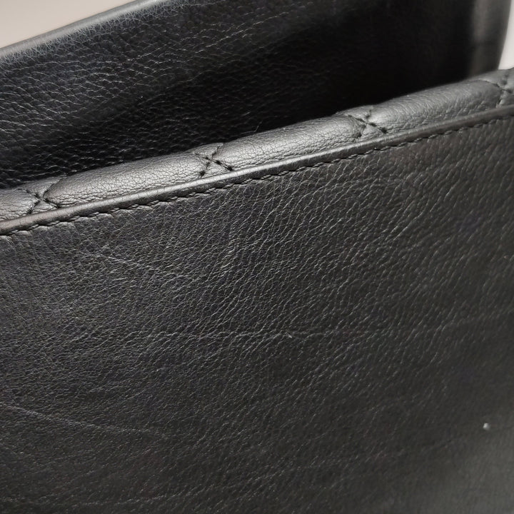 Chanel Istanbul Accordion Flap Bag In Black Leather