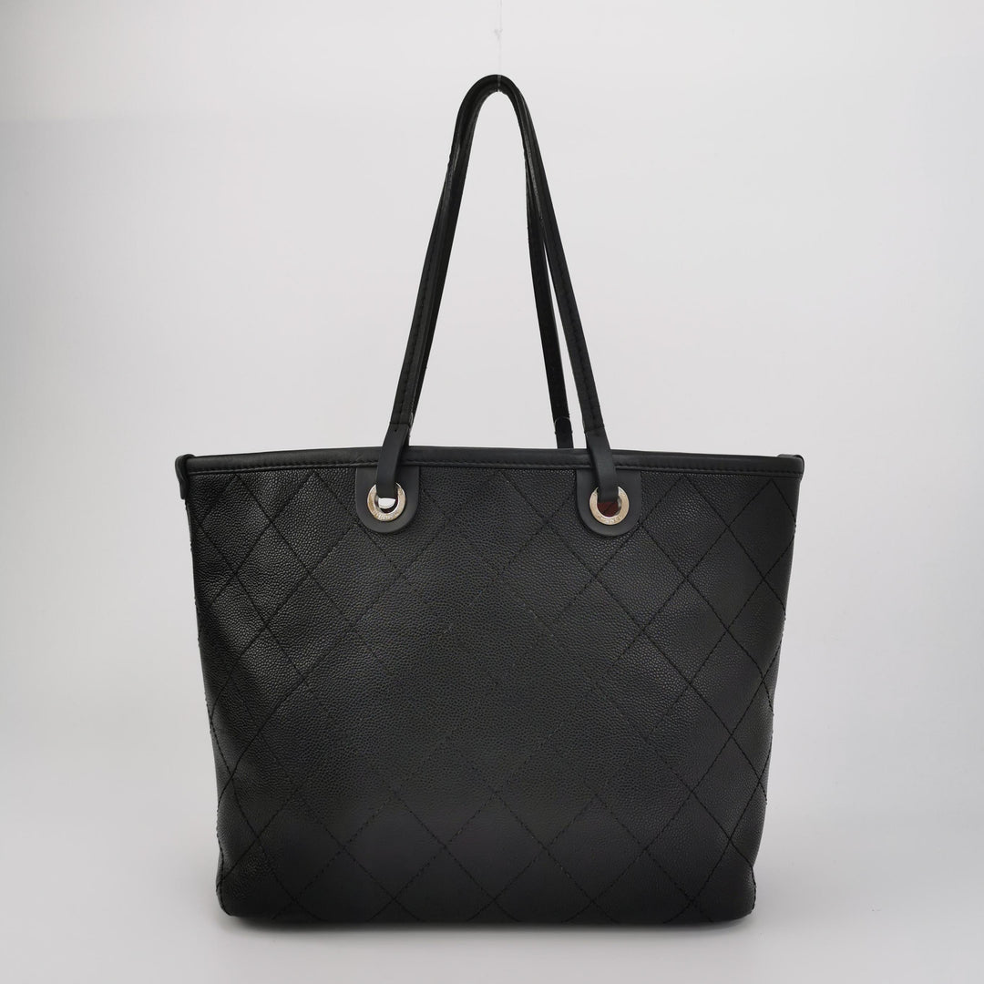 Chanel On The Road Caviar Leather Tote Bag In Black