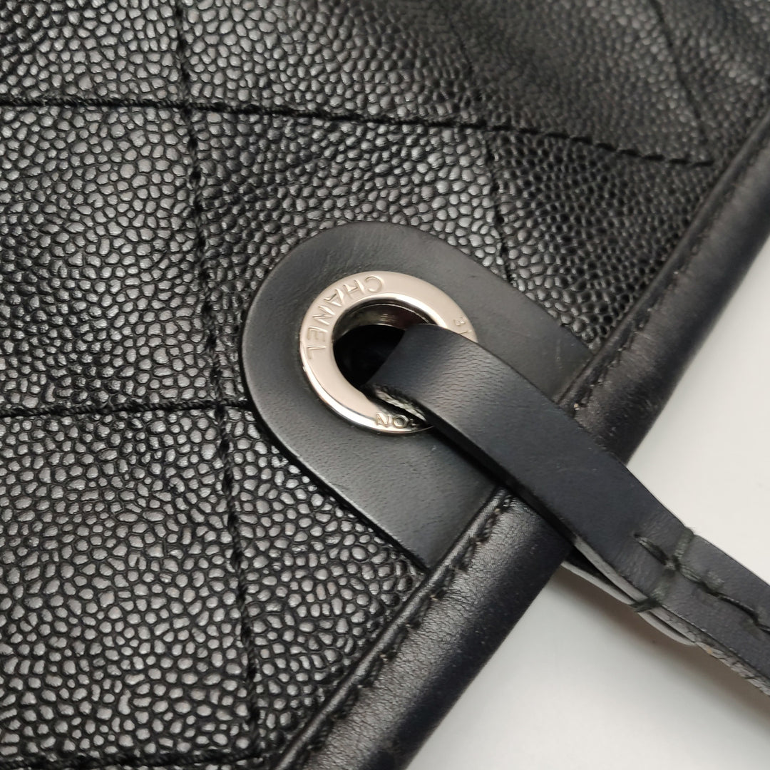 Chanel On The Road Caviar Leather Tote Bag In Black