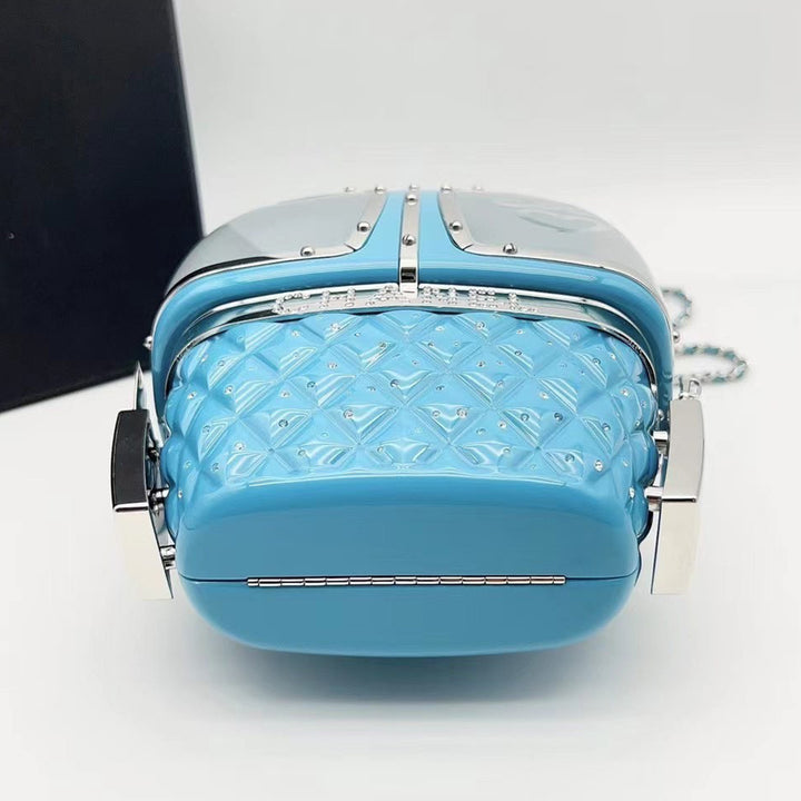 Chanel Gondola Ski Lift Minaudiere in Blue Plexiglass