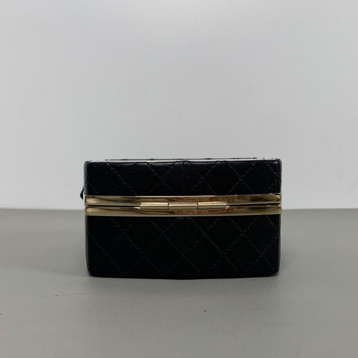 Chanel Compact Powder Mirror Minaudiere with Gold Hardware