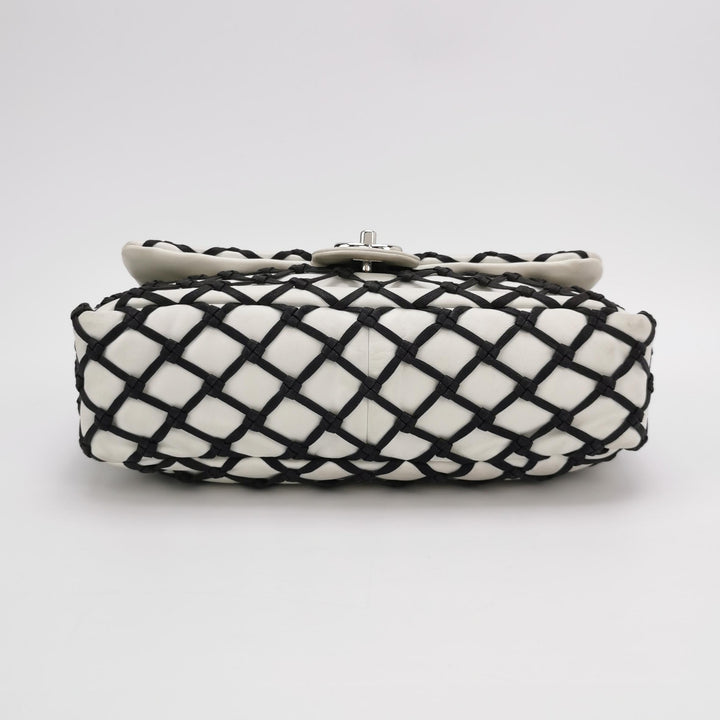Chanel Saint-Tropez Canebiers Flap Bag in Black White