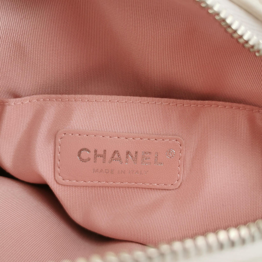 Chanel Tweed Trim Crossbody Bag Small Leather and Tweed