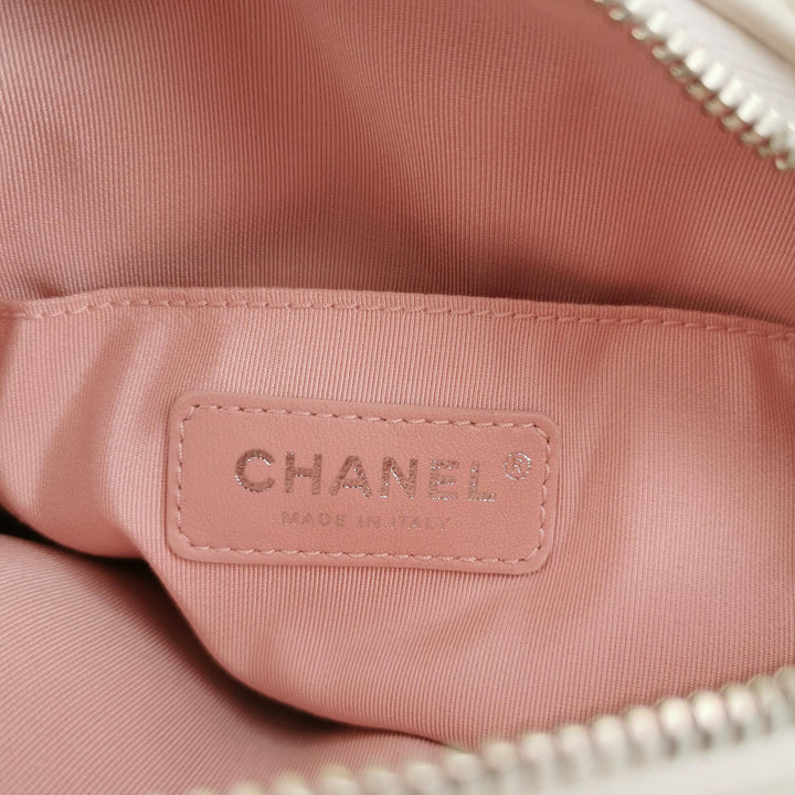 Chanel Tweed Trim Crossbody Bag Small Leather and Tweed