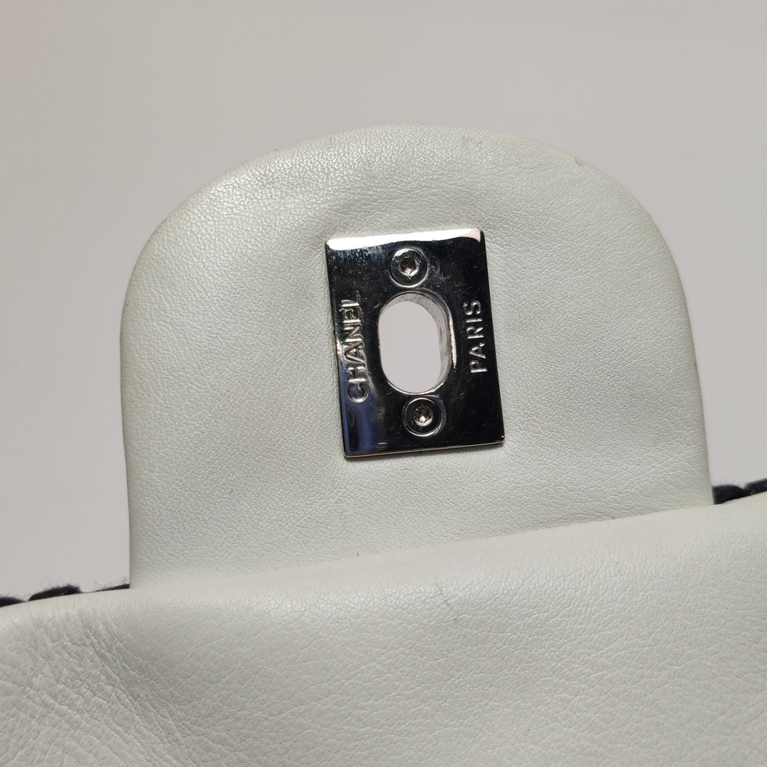 Chanel Saint-Tropez Canebiers Flap Bag in Black White