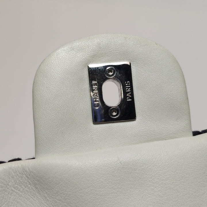 Chanel Saint-Tropez Canebiers Flap Bag in Black White