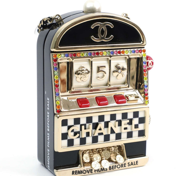 Chanel Casino Monaco Slot Machine Minaudiere with Gold Hardware