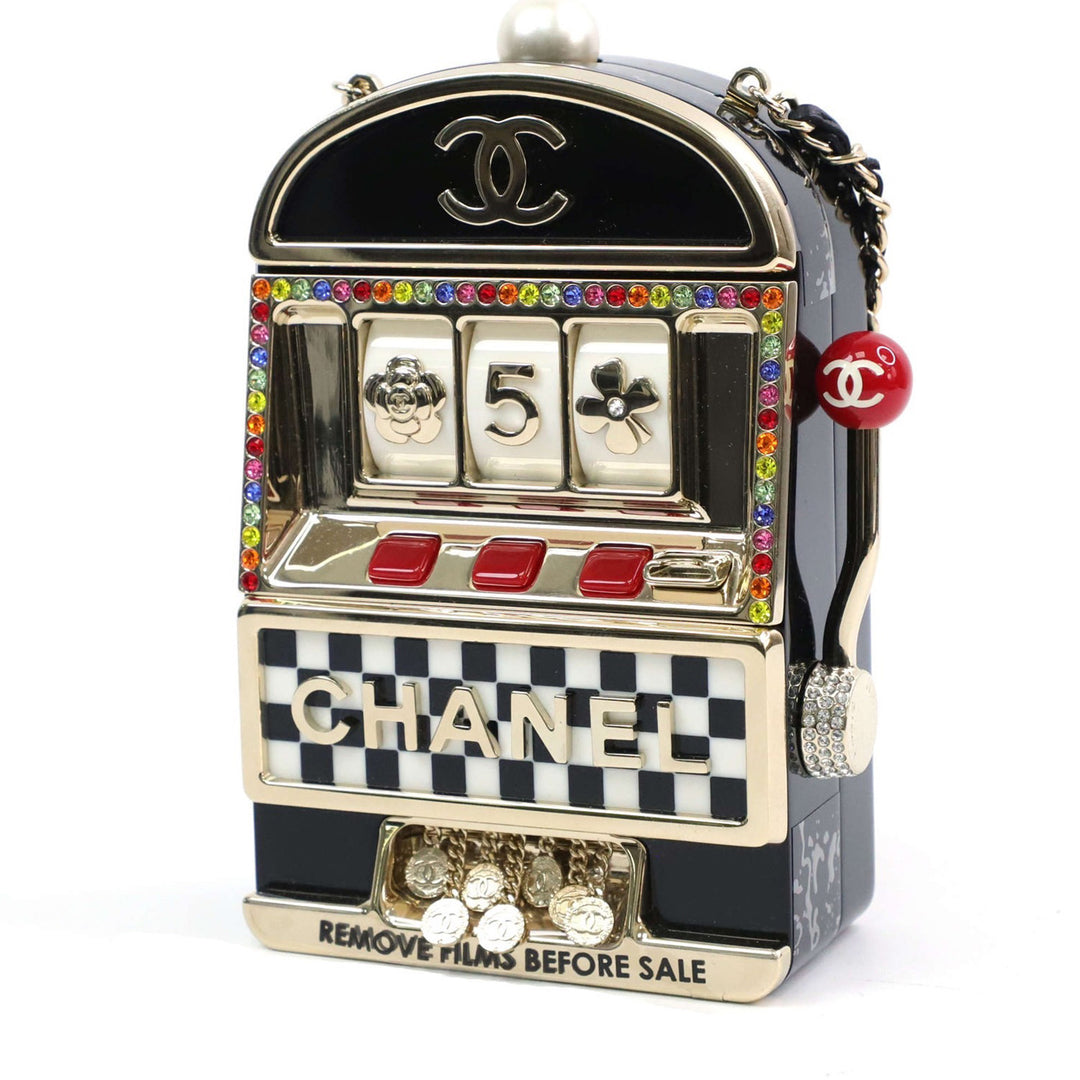 Chanel Casino Monaco Slot Machine Minaudiere with Gold Hardware