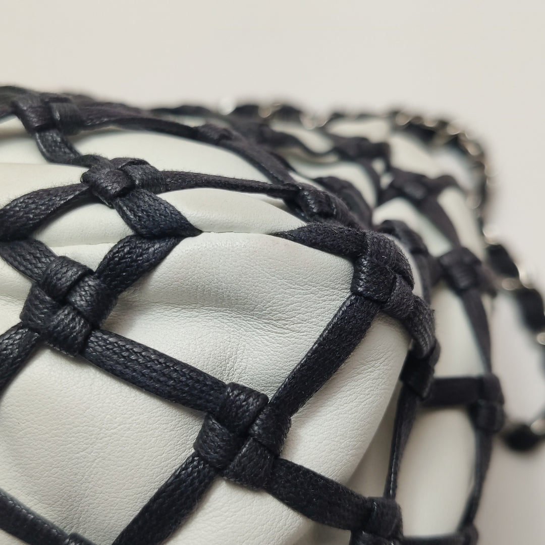 Chanel Saint-Tropez Canebiers Flap Bag in Black White