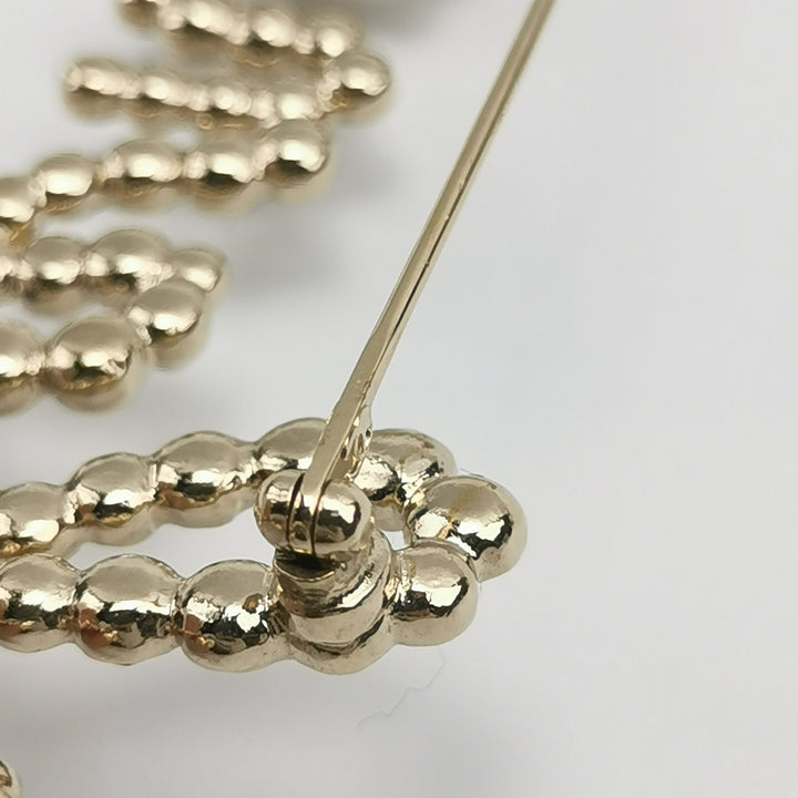 Chanel Letter Brooch Faux Pearl Crystal