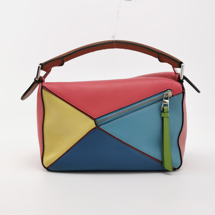 Loewe Small Puzzle Bag in Colour-Block Calfskin Leather