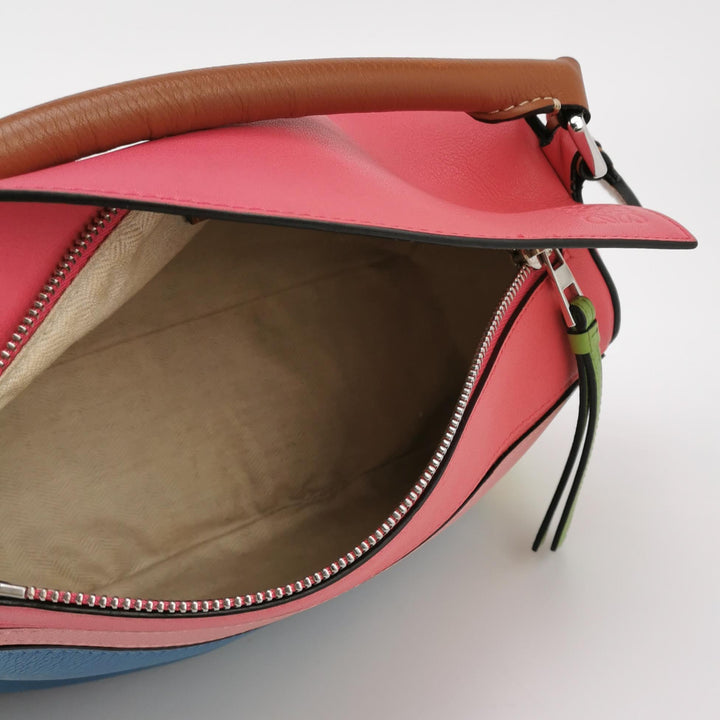 Loewe Small Puzzle Bag in Colour-Block Calfskin Leather